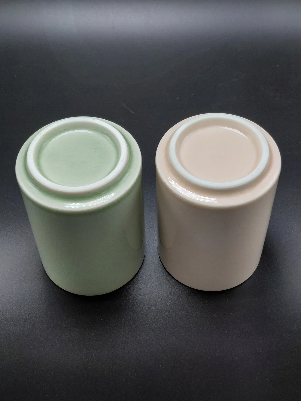 Japanese Ceramic Fortune & Love Tea Cups 2pc Set
